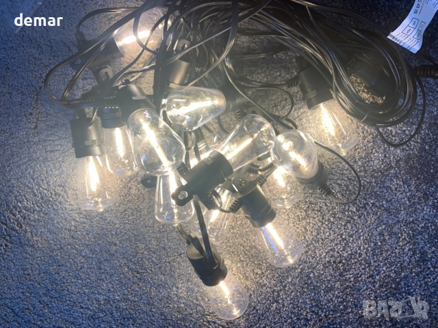 LONIUTO Водоустойчиви струнни светлини,захранвани от мрежата, 15м,ST38, снимка 9 - Лед осветление - 44988429