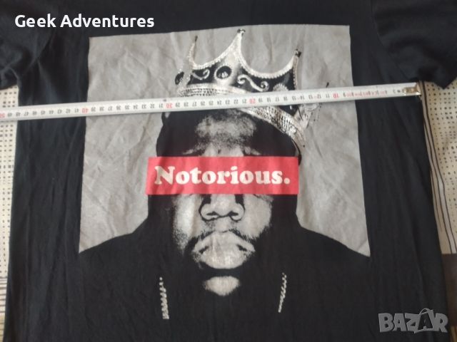 Мъжка Черна Рап Тениска Размер S - Notorious B.I.G Biggie Hip Hop Rap, снимка 5 - Тениски - 46560871