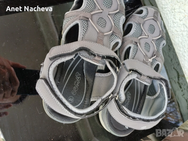 Сандали спортни, тип маратонки, сиви, снимка 2 - Сандали - 52351119