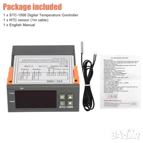 Терморегулатор STC-1000 / 220V, снимка 13 - Друга електроника - 51066965