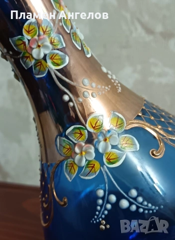 Кристална ваза Бохемия-Чехия , снимка 11 - Вази - 48203112