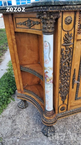 Шкаф с мрамор в стил Наполен 3, снимка 5 - Шкафове - 54133319