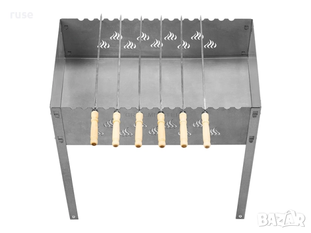 НОВ! Грил на дървени въглища за шишчета, снимка 4 - Барбекюта - 52399748