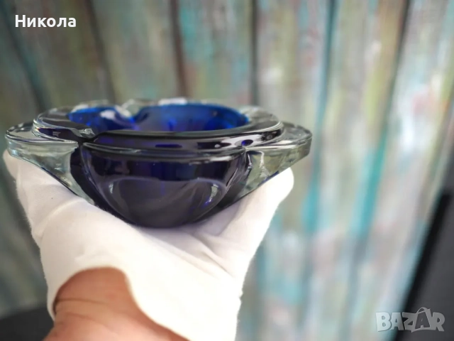 Луксозен пепелник за пури - Murano, Antonio Imperatore , Италия 1970г., снимка 5 - Други ценни предмети - 52353124