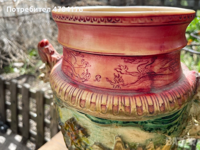 продавам ръчно изработена релефна ваза, снимка 9 - Антикварни и старинни предмети - 54061347