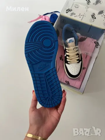 Travis Scott x Fragment x Air Jordan 1 Low , снимка 3 - Маратонки - 48958477