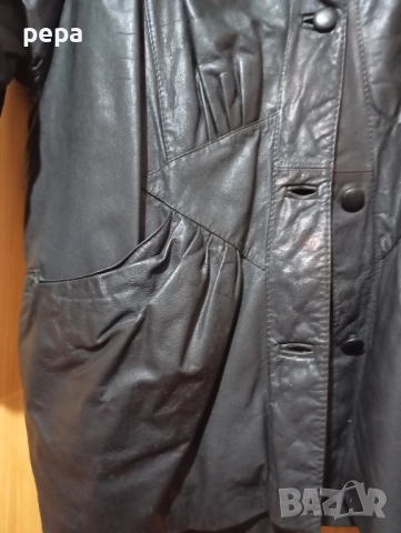 Черно яке, естествена кожа, снимка 2 - Якета - 52355305