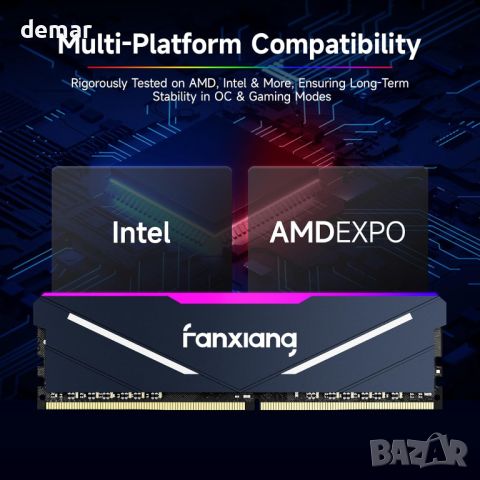 fanxiang RGB DDR4 RAM 32GB комплект (2x16GB) 3600 MHz CL18 1.35V компютърна памет XMP 2.0, снимка 4 - RAM памет - 46394618