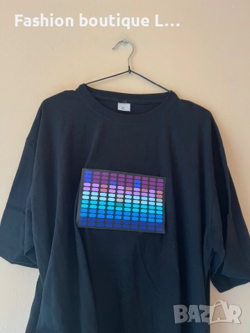 Тениска с дисплей със звуци и цветни светлини XL размер ❤️, снимка 5 - Тениски - 52627457