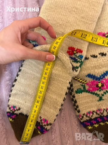 Плетени вълнени чорапи за народна носия , снимка 3 - Антикварни и старинни предмети - 54184979