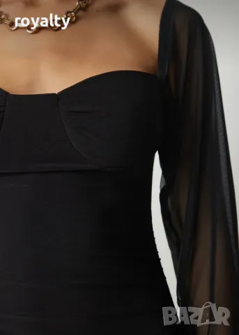 Черна дамска рокля , снимка 2 - Рокли - 49890155
