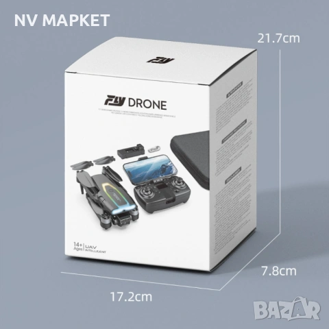 WIFI FPV професионален мини RC сгъваем дрон със 1080px камера, снимка 5 - Дронове и аксесоари - 53837750