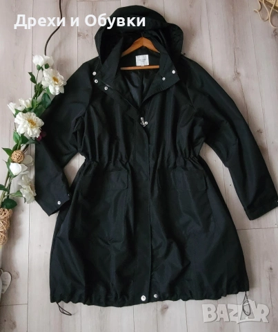 Черно яке с качулка пролетно есенен модел 