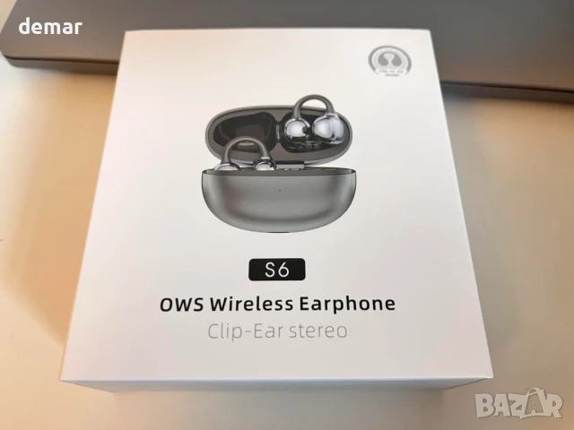 Ucani слушалки с отворени уши тип „щипка“, HiFi музика‌ 360°, 65 часа, за iOS и Android, черни, снимка 10 - Безжични слушалки - 50601023