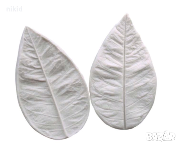 2 части Дълго листо Коледна Звезда Poinsetia силиконов молд вейдрър форма декор фондан шоколад и др., снимка 3 - Форми - 51734732