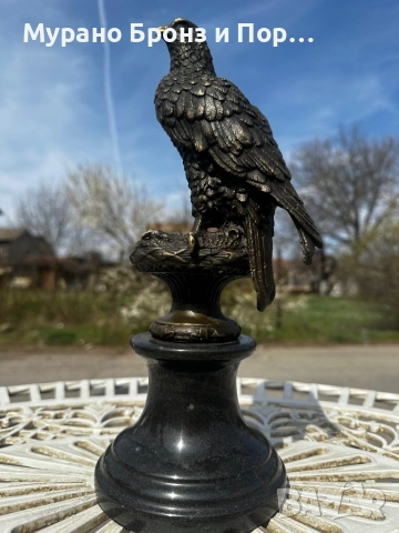 Масивна бронзова статуетка "Сокол" – J. Moigniez (Жул Моание), 34 см, 3.4 кг