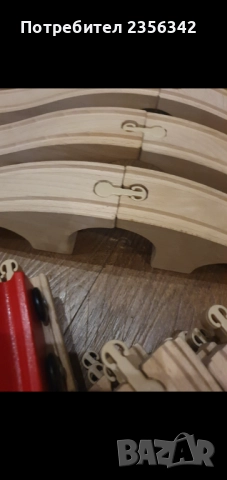 Дървено влакче с вагони и релси Икеа, снимка 6 - Влакчета, самолети, хеликоптери - 52680356