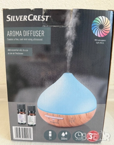 Арома дифузер, снимка 4 - Овлажнители и пречистватели за въздух - 53668335