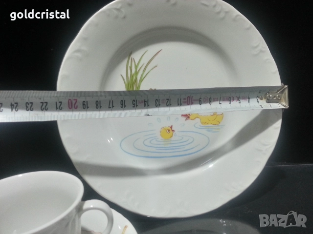 Стар български порцелан детски комплект , снимка 5 - Антикварни и старинни предмети - 19013515