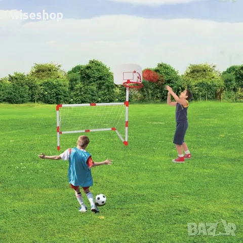 Детска футболна врата,баскитболен кош и две топки, снимка 3 - Футбол - 50326603