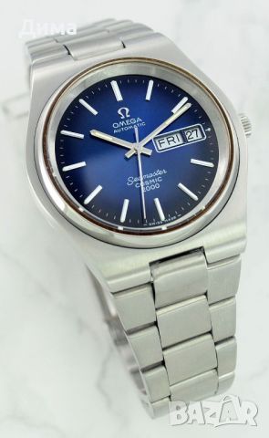 Omega Seamaster Cosmic 2000 Automatic, Тъмно син циферблат, Ден и дата , Ден и дата, Кал. 1022, снимка 7 - Мъжки - 46568642