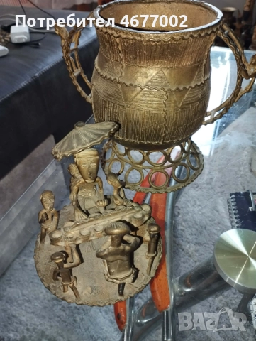 Стара африканска скулптура, снимка 5 - Антикварни и старинни предмети - 52902392