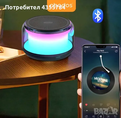 Безжичен високоговорител с цветни светлини AS-BS20, снимка 2 - Bluetooth тонколони - 48735408