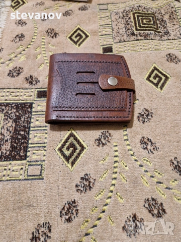 портфейл естествена кожа модел елипс , снимка 7 - Портфейли, портмонета - 53267548