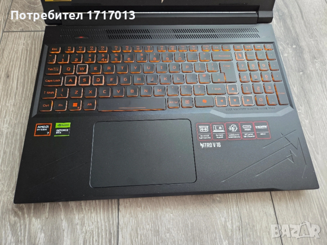 Acer Nitro V16 8845hs / rtx 4050 6gb / 16 gb / 512gb ssd, снимка 4 - Лаптопи за работа - 53710972