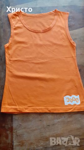 потник детски малък оранжев и зелен 100% памук супер цена, снимка 1 - Бебешки блузки - 45394795