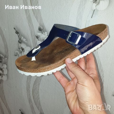 Birkenstock чехли  Gizeh Bs 1005301 Тъмносин номер 41, снимка 12 - Чехли - 46417733