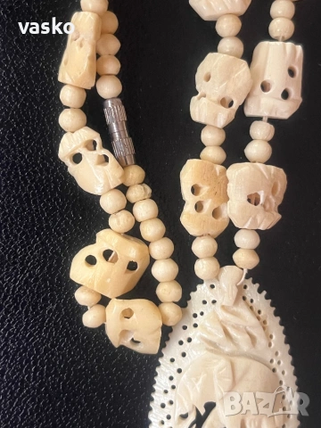 Гердан слонова кост, снимка 3 - Колиета, медальони, синджири - 53141526