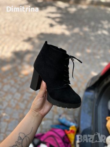 Велурени боти , снимка 2 - Дамски обувки на ток - 46406943