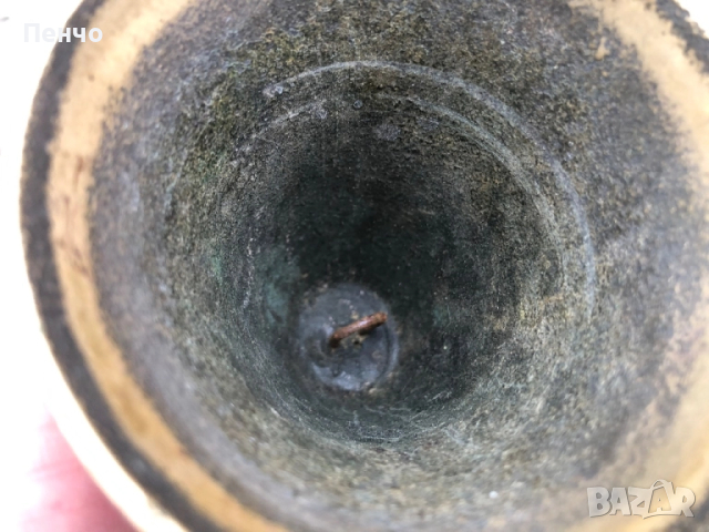 стар бронзов чан /звънец, хлопка/ , снимка 12 - Антикварни и старинни предмети - 44304740