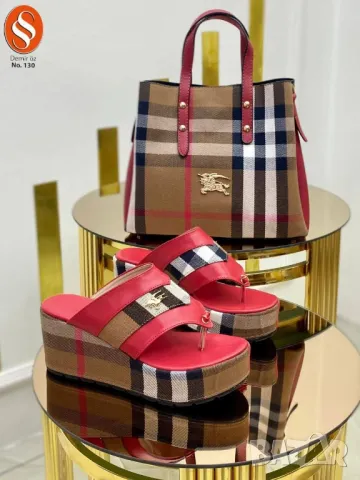 чехли на платформа burberry , снимка 4 - Чехли - 49002665