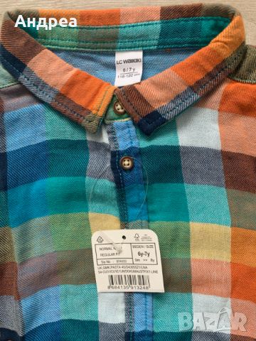 Детска карирана риза с дълъг ръкав LC WAIKIKI размер 116 см - 122 см, снимка 2 - Детски ризи - 45781411