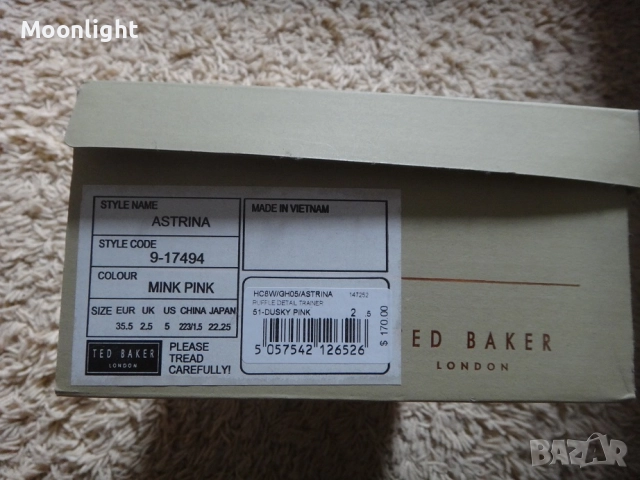 Оригинални розови маратонки Ted Baker, 36 номер, снимка 11 - Маратонки - 52537531