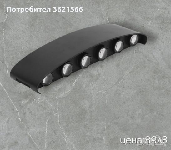 Led , Външна стенна лед лампа с 12 лед лампи IP54, снимка 4 - Лампи за стена - 45456148