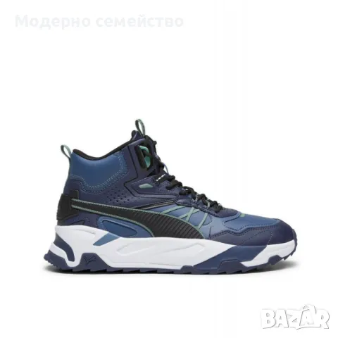 Мъжки спортни боти PUMA Trinity Mid Hybrid Leather Shoes Blue, снимка 1 - Мъжки боти - 48047725