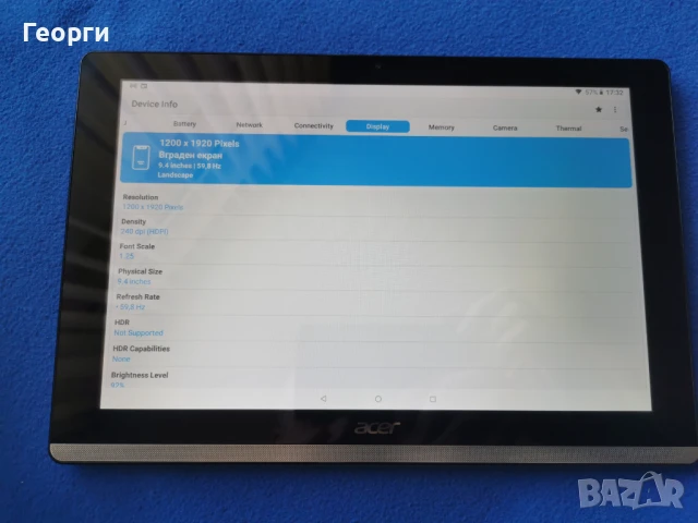 таблет Acer Iconia One 10 (B3-A50FHD), снимка 7 - Таблети - 50585367