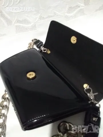 ЕСТЕСТВЕНА КОЖА малка черна италианска чанта, снимка 5 - Чанти - 50051169