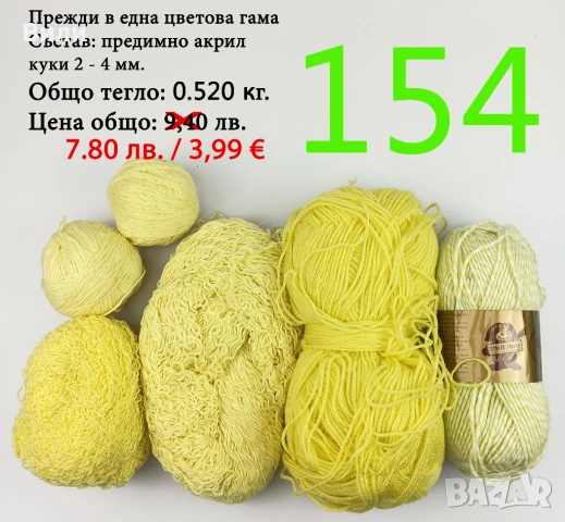 Евтини прежди в малки количества - нови и остатъци , снимка 7 - Други - 52042430