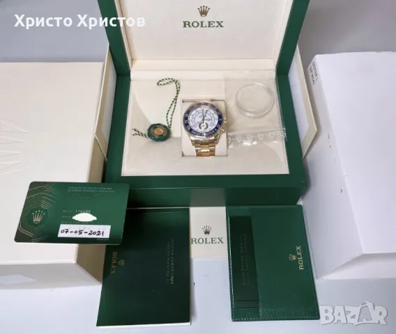 Мъжки луксозен часовник Rolex Yacht-Master II 18ct Yellow Gold  Mercedes 44 Regatta, снимка 17 - Мъжки - 47227675