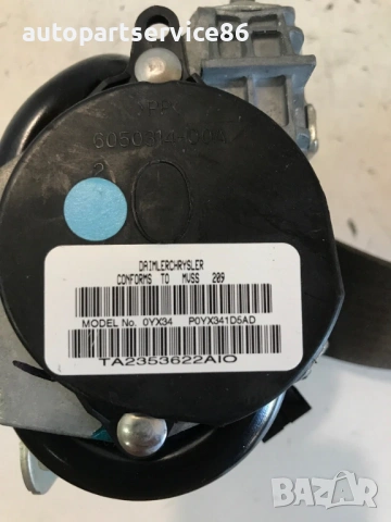 Колан предна дясна седалка за Chrysler Sebring (2006-2011) 606008500D P0YX341D5AD, снимка 3 - Части - 54300204