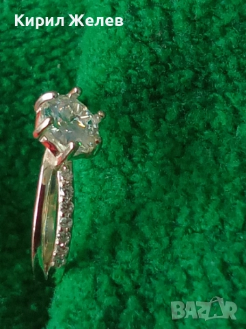 МАРКОВ ДИЗАЙНЕРСКИ СКЪПОЦЕНЕН ГОДЕЖЕН СРЕБЪРЕН ПРЪСТЕН РОДИРАНО СРЕБРО 925 с ИСКРЯЩИ ЦИРКОНИ 27105, снимка 12 - Пръстени - 50416523