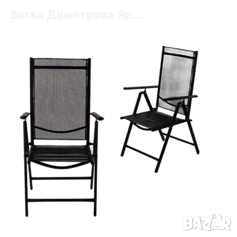 Метален сгъваем стол Muhler, 7 позиционен, снимка 2 - Столове - 49920955