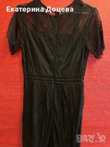 Черна рокля дантела, снимка 3 - Рокли - 53765488