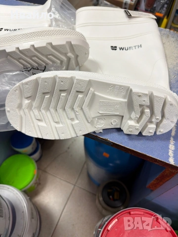 Бели гумени ботуши Wurth, снимка 2 - Мъжки ботуши - 53995100