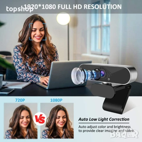 Нова Promax QHD (2560 x 1440 pixels ) уеб камера с 2 микрофонa, 1440p,, снимка 7 - Камери - 50502398