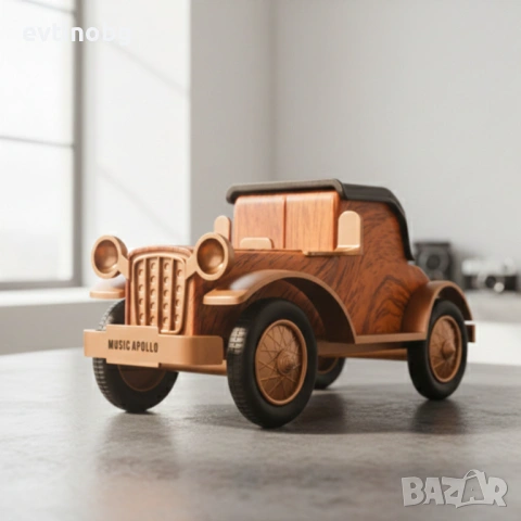 Bluetooth радио колонка A9, 5W, 1500mAh — стилен дървен дизайн, снимка 2 - Bluetooth тонколони - 53781257